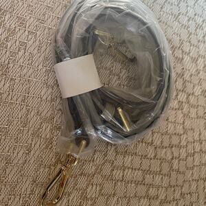 Nicole Lee gray purse strap gold hardware NEW